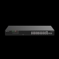 RG-ES118FGS-LP ~ PoE switch komutators 16FE(PoE)+2GE(Uplink) 120W