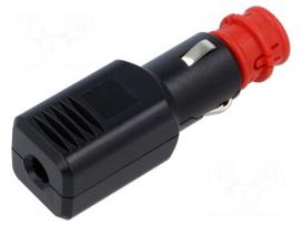 Cigarette lighter plug | screw terminal | Sup.volt: 12÷24VDC | 7.5A