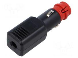 Cigarette lighter plug | screw terminal | Sup.volt: 12÷24VDC | 15A