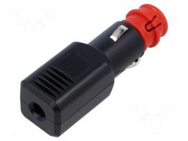 Cigarette lighter plug | screw terminal | Sup.volt: 12÷24VDC | 7.5A