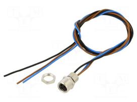 Cable: for sensors/automation | PIN: 3 | M8 female | straight | 0.5m