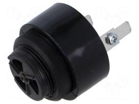 Signaller: sound | buzzer | 230VAC | 90dB | BU3 | IP54 | black | Ø43x56mm