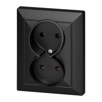 Įrankiai ir matavimo prietaisai // Įrankių, priedų naujienos // Gniazdo podwójne p/t 2x2P Pearl, 16A, 250V, PT-5 P, czarny