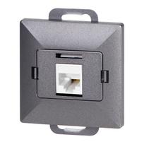 Įrankiai ir matavimo prietaisai // Įrankių, priedų naujienos // Gniazdo 1xRJ45 Cat6 Pearl, RJ45-6CAT/P1, antracyt