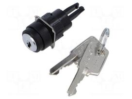 Switch: rotary with key | 16mm | Stabl.pos: 2 | NC x2 + NO x2 | 51
