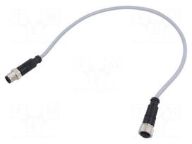 Cable: for sensors/automation | M12 | PIN: 4 | M12 male,M12 female