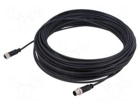 Cable: for sensors/automation | M12 | PIN: 4 | M12 male,M12 female
