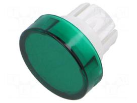 Actuator lens | 16mm | 51 | green | plastic | Face dim: Ø15.8mm