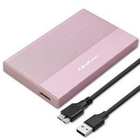 Qoltec Aluminium Enclosure | SSD HDD 2.5'' drive | SATA | USB 3.0 | Super speed 5Gb/s | 2TB | Pink