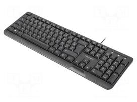 Keyboard | TROUT | black | USB A | FR layout,wired,slim | Len: 1.8m