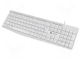 Keyboard | NAUTILUS | white | USB A | wired,slim,US layout | Len: 1.8m