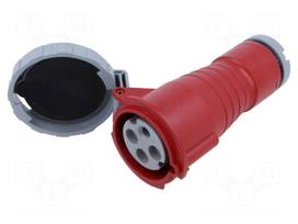 Connector: AC supply 3-phase | plug | female | 32A | 440V | IP&S | IP69K