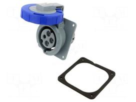 Connector: AC supply 3-phase | socket | female | 32A | 250VAC | IP&S