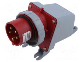 Connector: AC supply 3-phase | socket | male | 16A | 415V | IP&S | IP69K