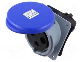 Connector: AC supply 3-phase | socket | female | 63A | 250VAC | IP&S