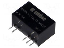 Converter: DC/DC | 2.25W | Uin: 11.6÷12.4VDC | Uout: 15VDC | Iout: 80mA