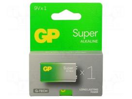 Battery: alkaline | 6F22 | 9V | non-rechargeable | 26.1x17.1x48.5mm