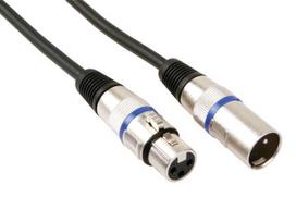 XLR CABLE - XLR MALE to XLR FEMALE - 1 m - BLACK