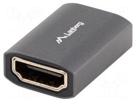 Adapter | HDMI socket,both sides | HDMI 2.1 | aluminium | silver