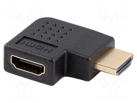 Adapter | HDMI socket,HDMI plug 270° left/right | HDMI 2.0 | PVC