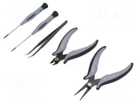 Tools set: general purpose | bag | ESD | 5pcs.