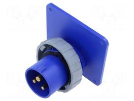 Connector: AC supply 3-phase | socket | male | 16A | 250VAC | 250V | IP&S