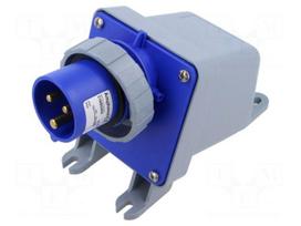 Connector: AC supply 3-phase | socket | male | 16A | 250VAC | 250V | IP&S