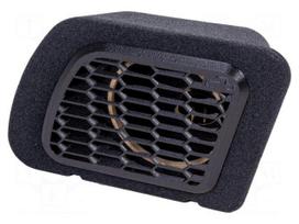 Car loudspeaker enclosure | MDF | black | 200mm | Grooving: 225mm