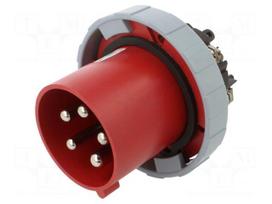 Connector: AC supply 3-phase | socket | male | 125A | 415V | IP&S | IP69K