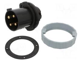 Connector: AC supply 3-phase | socket | male | 63A | 500VAC | IP&S