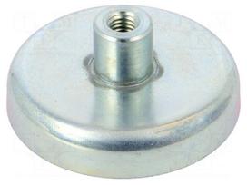 Magnet: permanent | hard ferrite | 180N | Ø: 47mm | H: 20.5mm | steel