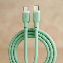 XO NB208B 1m Durable TPE Universal USB-C to USB-C PD D60W Charger Cable, Green