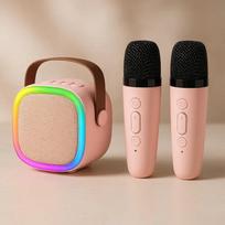 Portable Speaker Riff K12 with 2 Wireless Mics, Pink