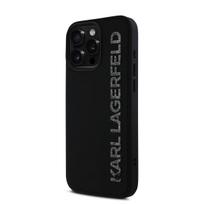 Karl Lagerfeld 3D Rubber Glitter Logo Case for Apple iPhone 16 Pro
