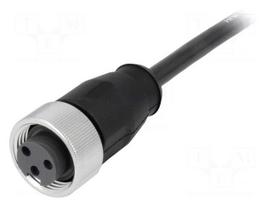 Connector: 7/8" | plug | female | PIN: 3 | straight | with lead | TPE-U