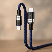 USB data cable iKaku KSC-696 Type-C to Lightning 1.2 m Blue