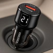 Car Charger iKaku KSC-1178 75W USB Type-C — 75W total output, USB-C PD for fast charging