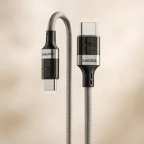 USB Type-C to Type-C data cable iKaku KSC-696, 1.2 m, grey, PD 60W