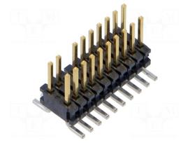 Connector: PCB to PCB | socket | male | PIN: 20 | FTR | vertical | SMT