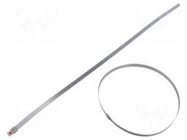 Cable tie | L: 509mm | W: 8mm | stainless steel AISI 304 | 1500N | MST