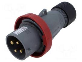 Connector: AC supply 3-phase | plug | male | 32A | 460V | IP&S | IP67
