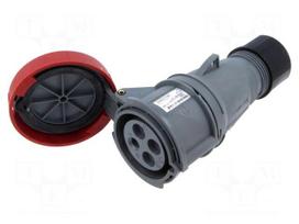 Connector: AC supply 3-phase | plug | female | 32A | 460V | IP&S | IP67