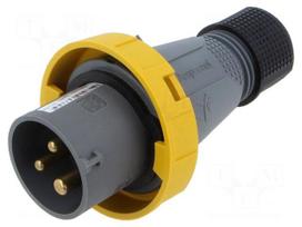 Connector: AC supply 3-phase | plug | male | 16A | 130V | IP&S | IP67