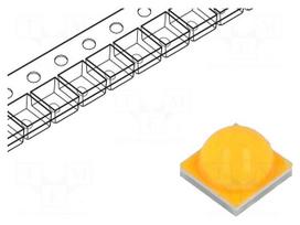 Power LED | white neutral | 5W | 3360-4120K | 120÷140lm | 110° | 350mA