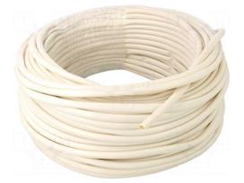 Insulating tube | white | PVC | -45÷125°C | Øint: 15mm | L: 50m