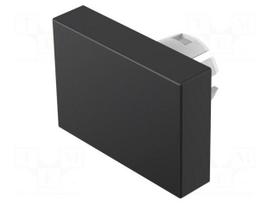 Actuator lens | 16mm | 51 | black | plastic | Face dim: 15.3x21.5mm