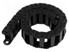 Cable chain | LIGHT | Bend.rad: 100mm | L: 990mm | Int.height: 25mm