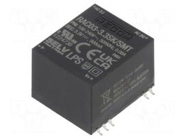 Converter: AC/DC | 3W | Uin: 85÷264VAC,120÷370VDC | Uout: 3.3VDC | 69%