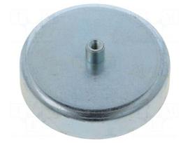 Magnet: permanent | hard ferrite | 350N | Ø: 63mm | H: 22mm | steel