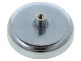 Magnet: permanent | hard ferrite | 280N | Ø: 47mm | H: 17mm | steel